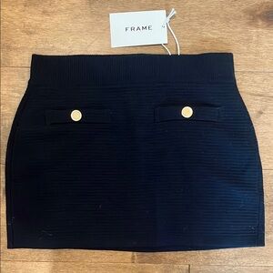 Frame Denim Navy Blue Mini Skirt